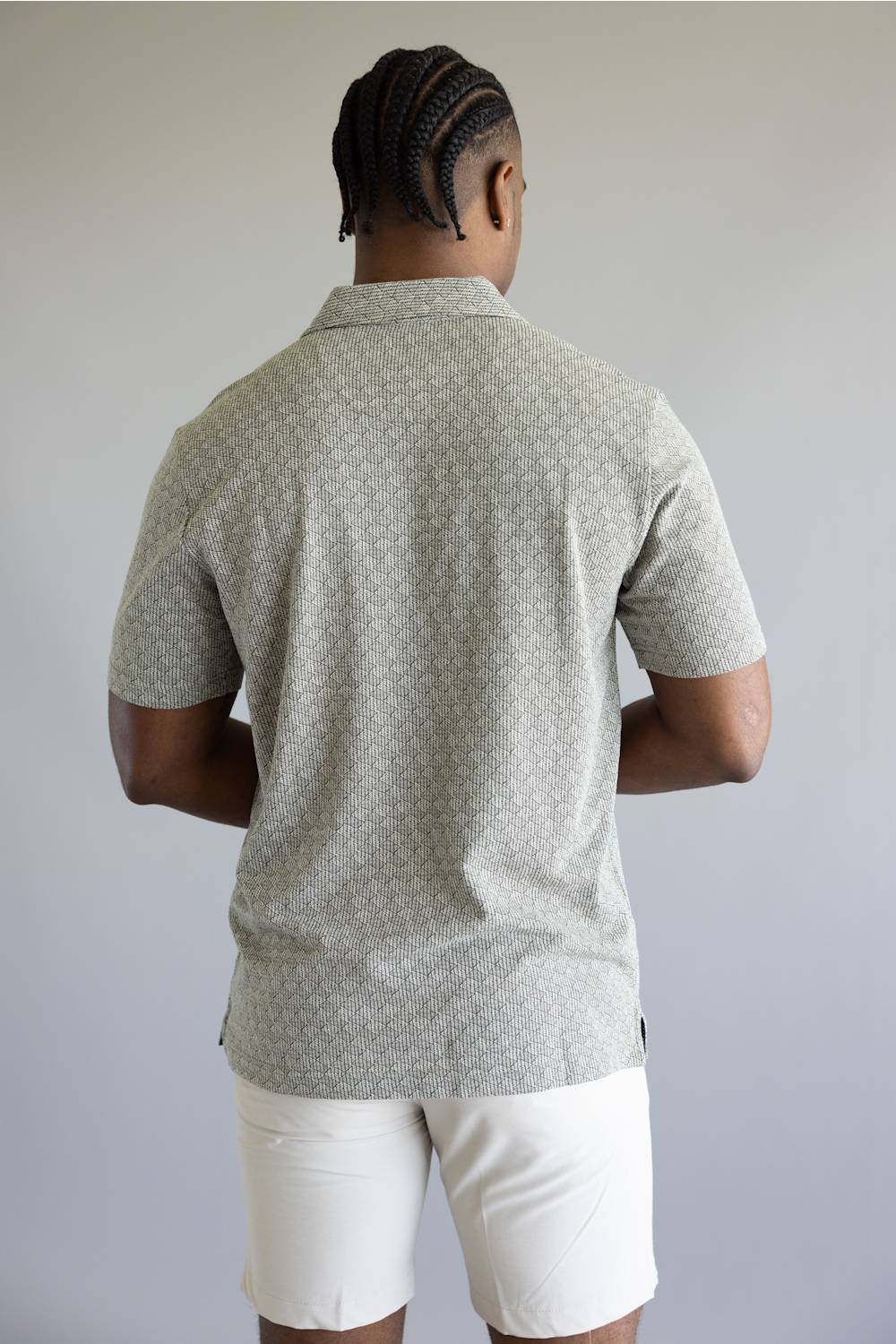 Weatherproof Vintage Diamond Jacquard Polo Shirt for Men in Olive | S2622095GK-OLIVE - Image 4