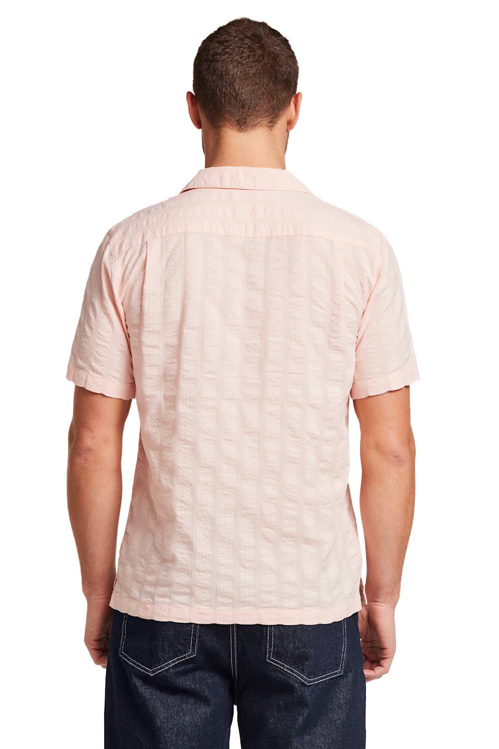 Weatherproof Vintage Dobby Seersucker Shirt for Men in Rose | S2684679GK-CHINTZROSE - Image 3