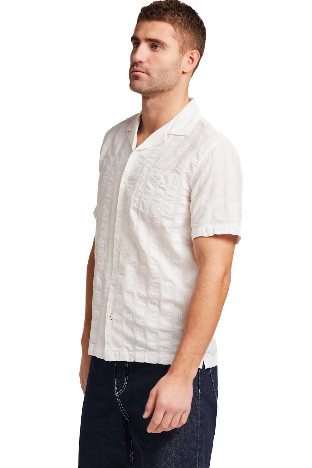 Weatherproof Vintage Dobby Seersucker Shirt for Men in White | S2684679GK-WHITE - Image 3