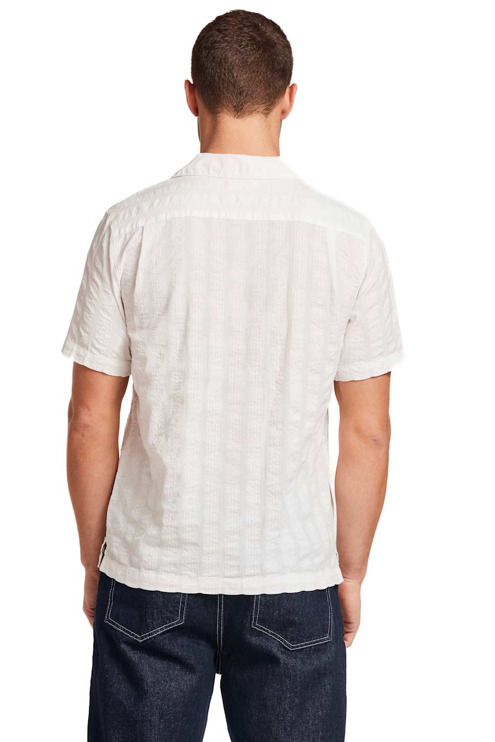 Weatherproof Vintage Dobby Seersucker Shirt for Men in White | S2684679GK-WHITE - Image 4