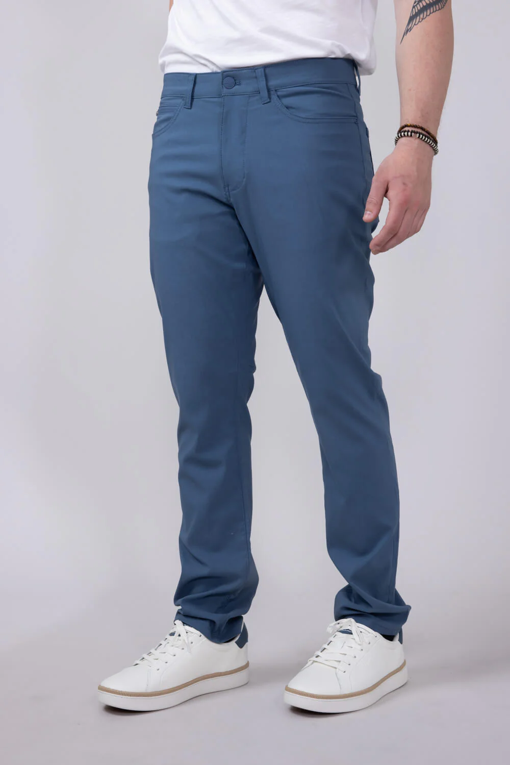 Weatherproof Vintage Faille 5 Pocket Pants for Men in Blue Stone | W5S901-432-BLUESTONE - Image 4