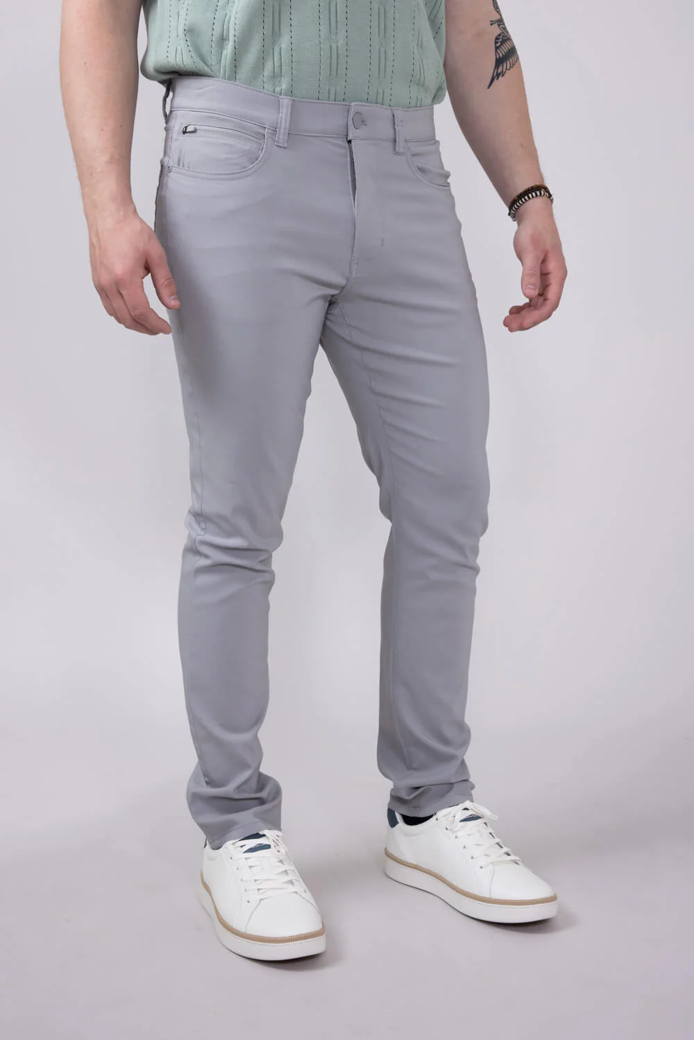 Weatherproof Vintage Faille 5 Pocket Pants for Men in Fog Grey | W5S901-022-FOG - Image 4