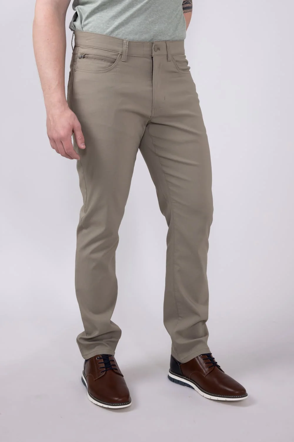 Weatherproof Vintage Faille 5 Pocket Pants for Men in Light Oak | W5S901-221-LIGHTOAK - Image 5