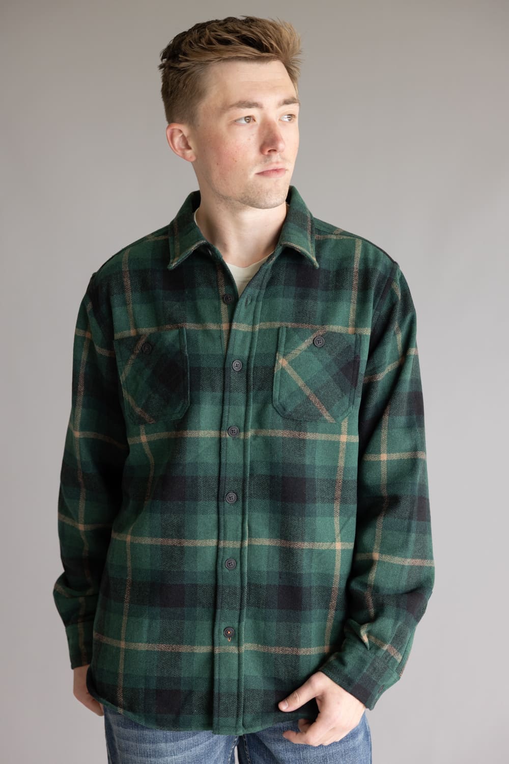Weatherproof Vintage Faux Wool Unlined Shirt for Men in Green | F2588137GK-AMAZONGRN - Image 4
