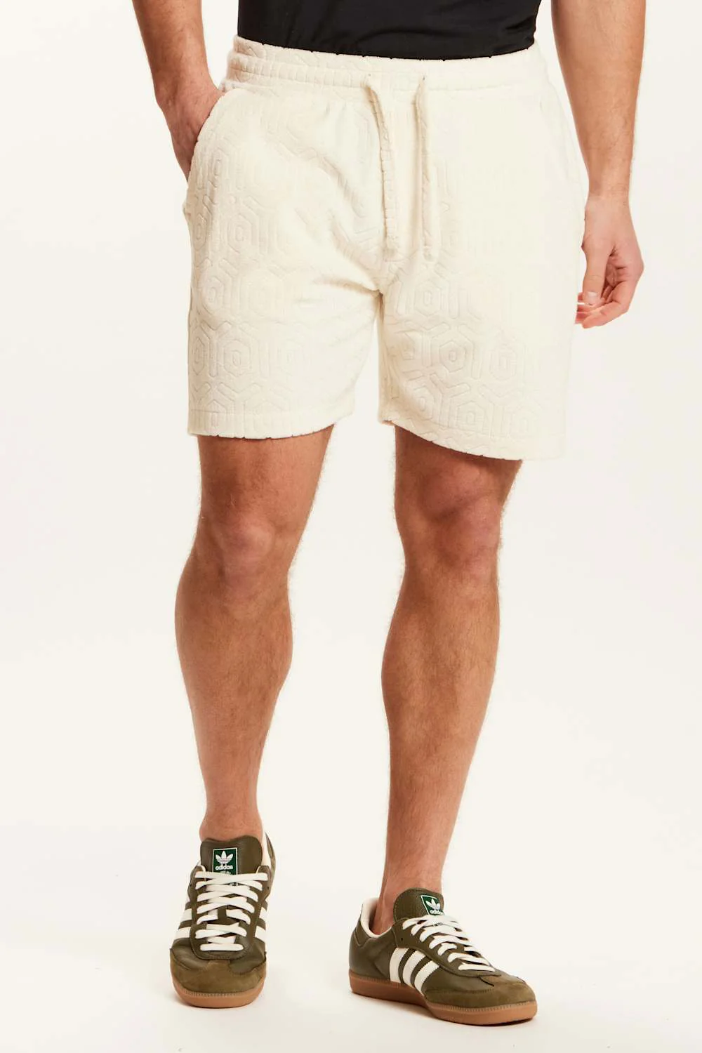 Weatherproof Vintage Geometric Camp Shorts for Men in Stone | S2622087GK-STONE - Image 2