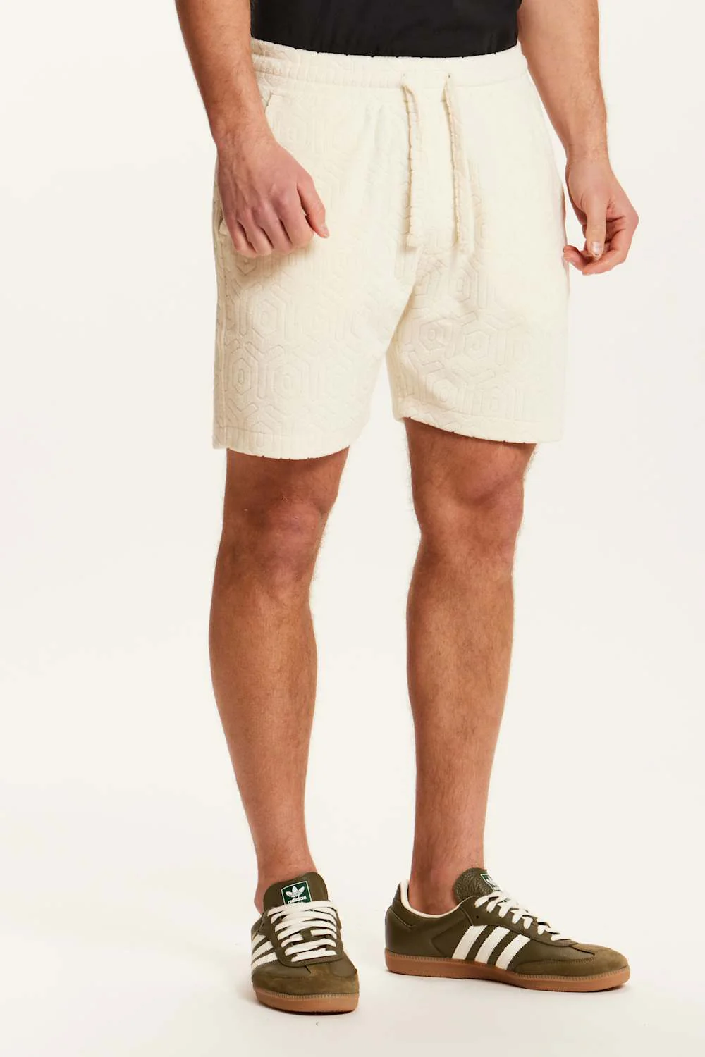 Weatherproof Vintage Geometric Camp Shorts for Men in Stone | S2622087GK-STONE - Image 4
