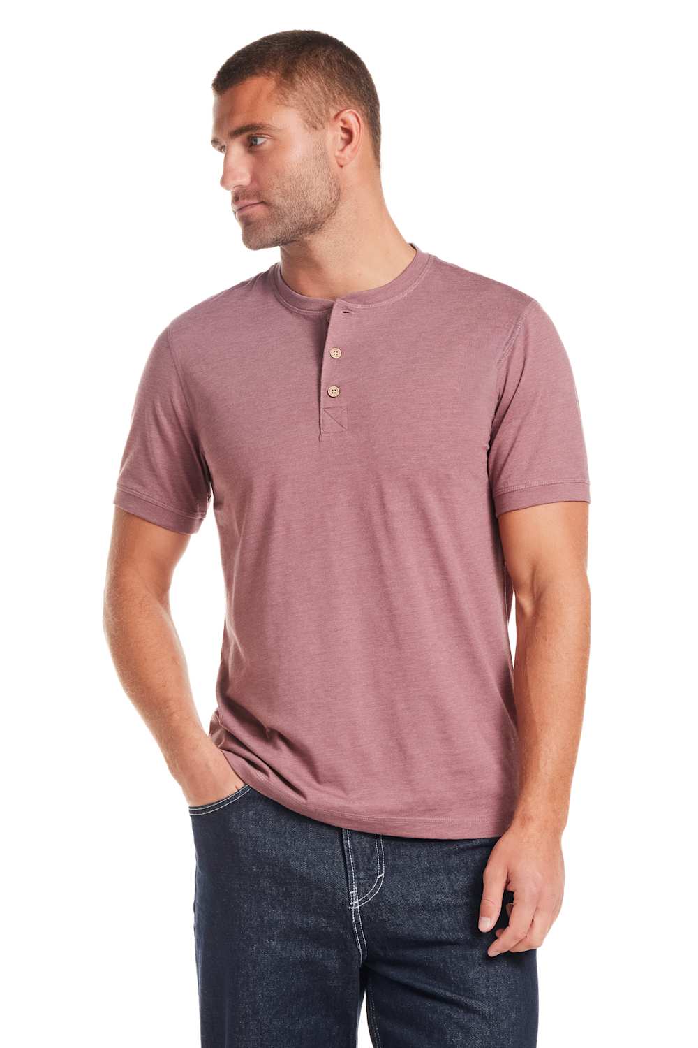 Weatherproof Vintage Jersey Henley Shirt for Men - Image 4