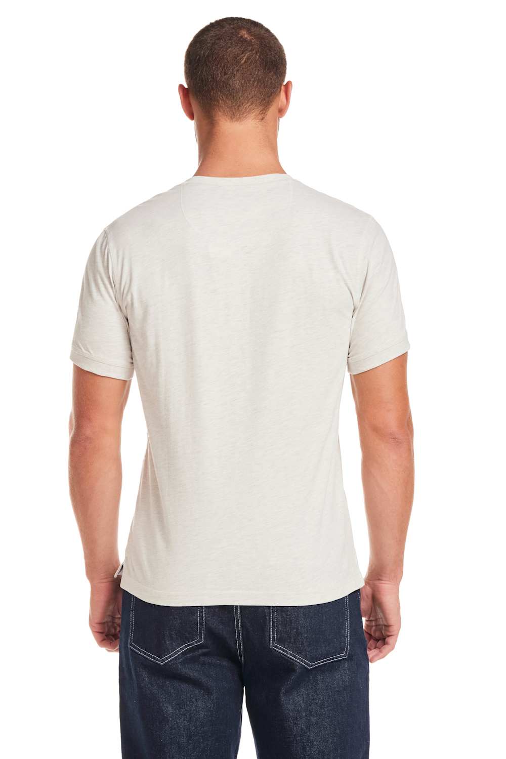 Weatherproof Vintage Jersey Henley Shirt for Men in Oatmeal | S263659GK-OATMEAL - Image 4