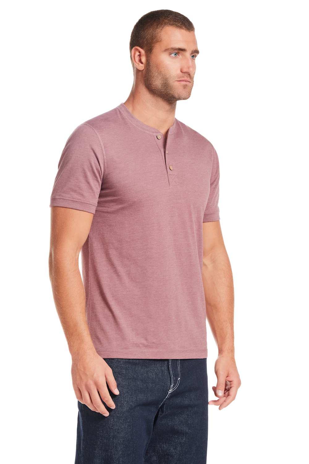 Weatherproof Vintage Jersey Henley Shirt for Men in Rose | S263659GK-ROSEBROWN - Image 2