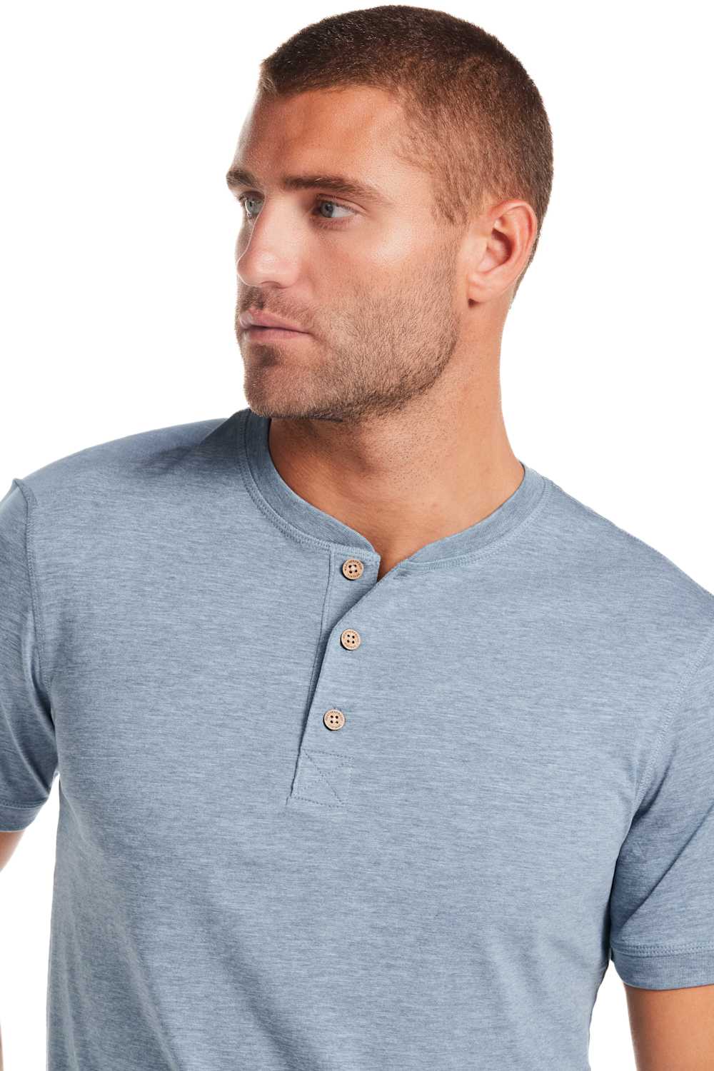 Weatherproof Vintage Jersey Henley Shirt for Men in Spring Wave | S263659GK-SPRING WAVE - Image 2