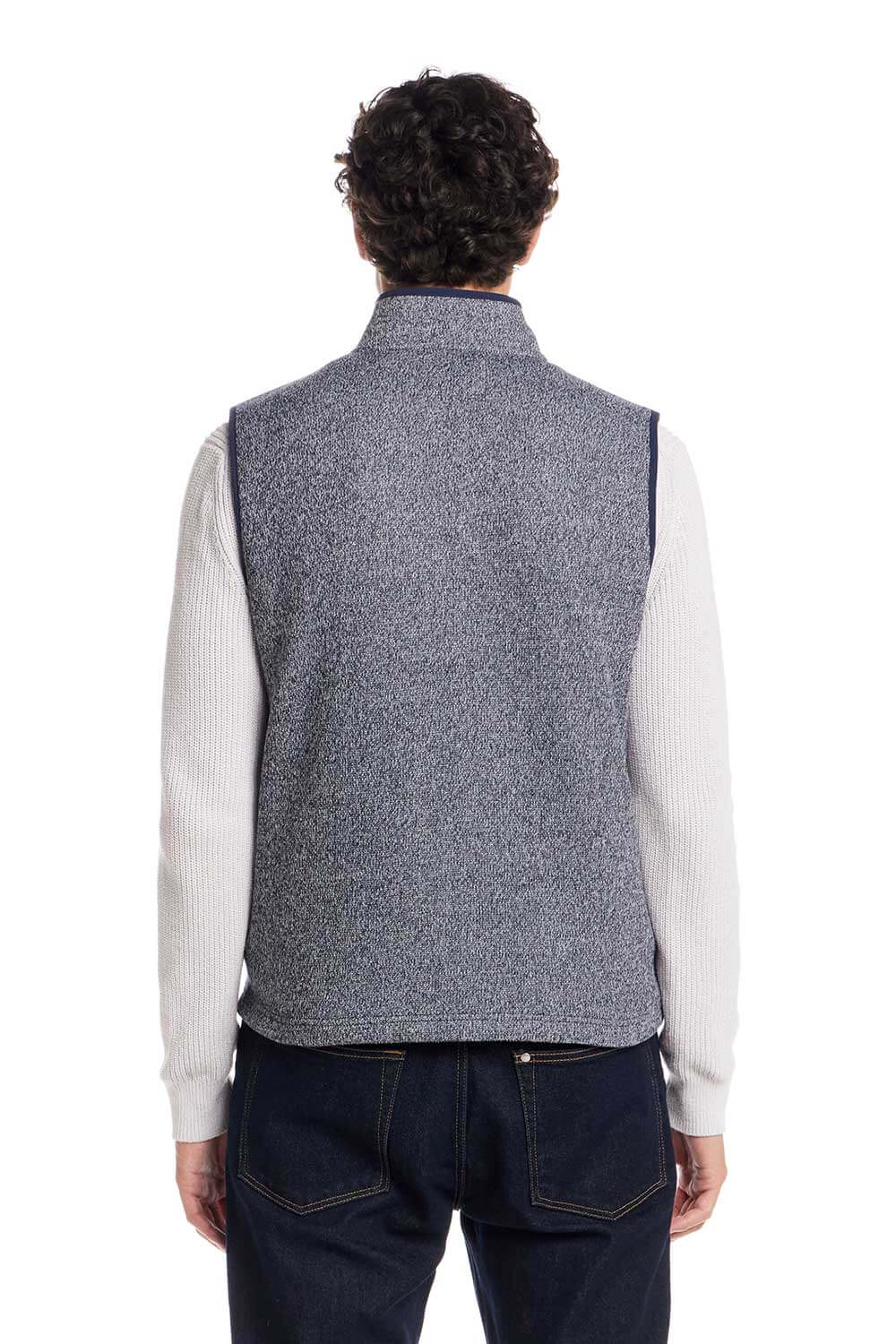 Weatherproof Vintage Knit Mock Neck Vest for Men in Blue | F2531739GK-SEABORNE - Image 2