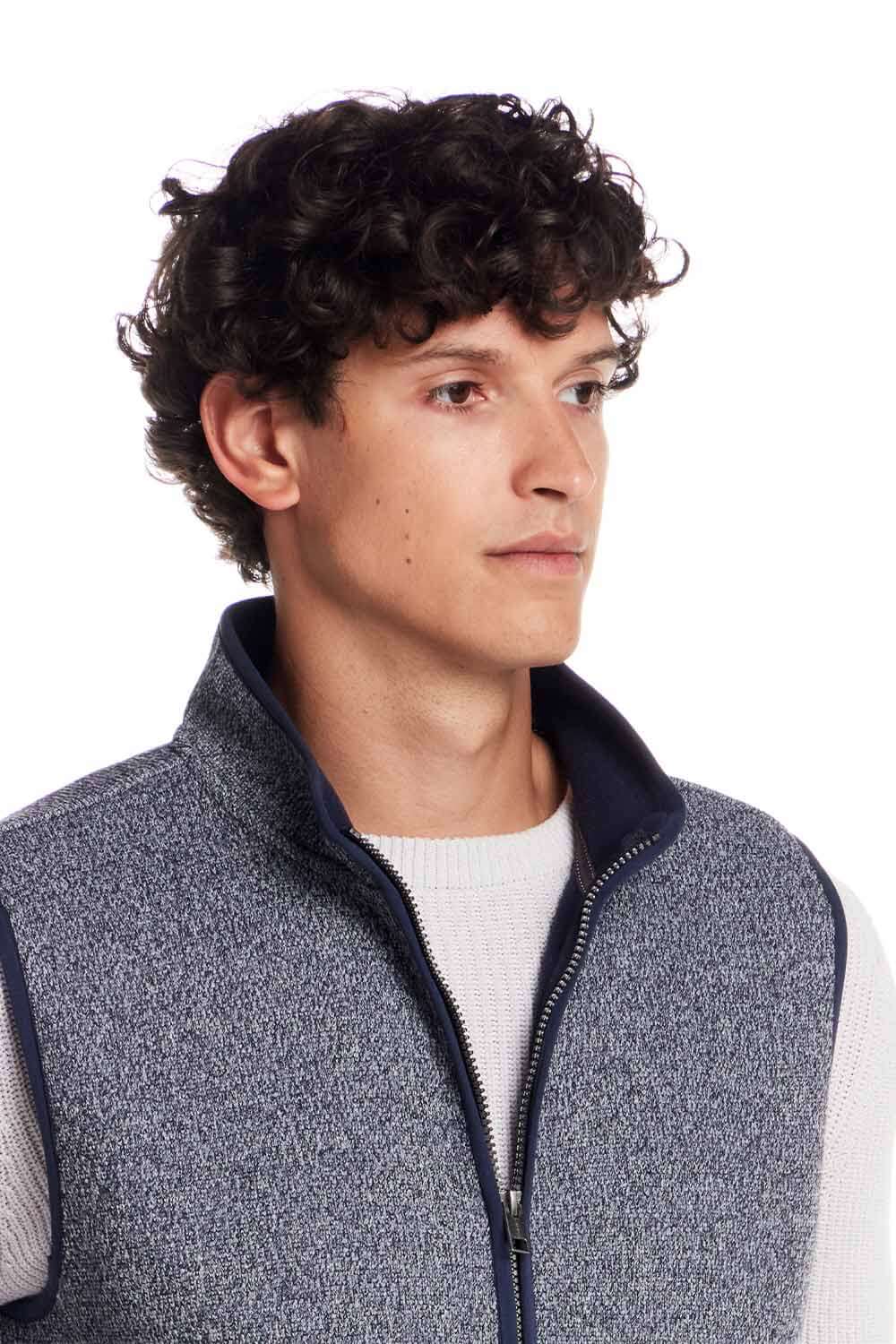 Weatherproof Vintage Knit Mock Neck Vest for Men in Blue | F2531739GK-SEABORNE - Image 3