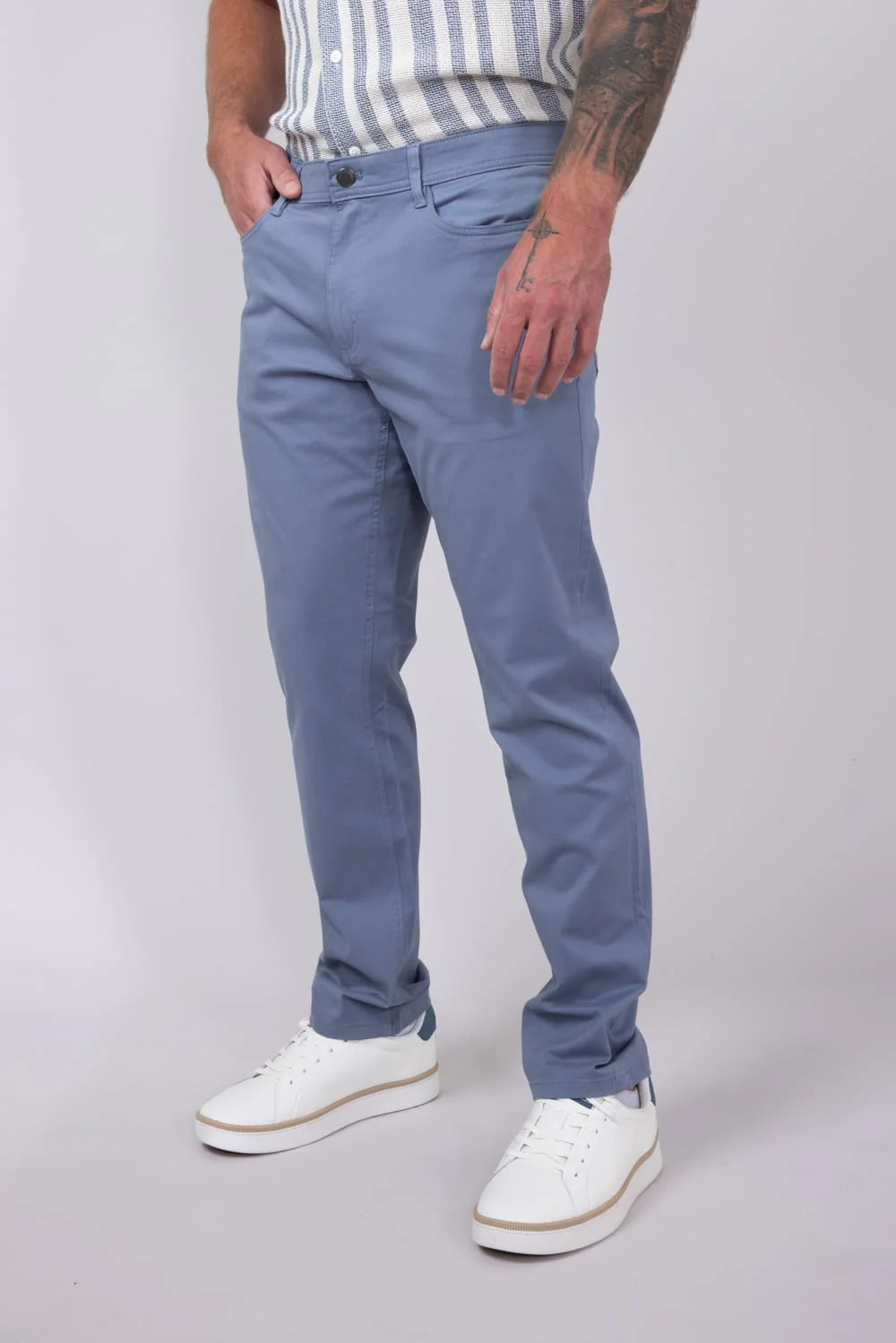 Copper & Oak Leader Chino Pants for Men in River Blue | K5S817-420-RIVERBLUE - Image 5