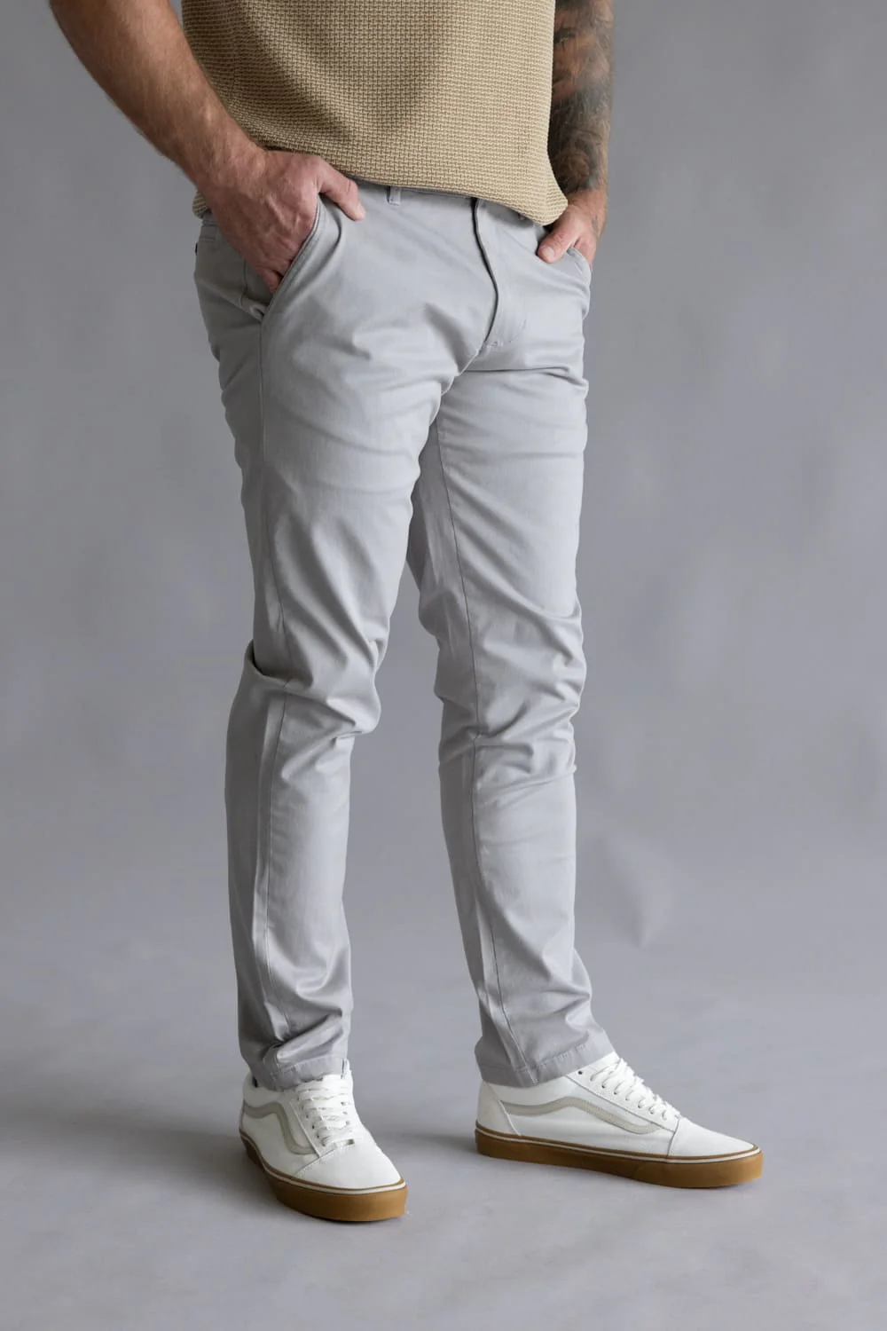 Weatherproof Vintage Leader Chino Pants for Men in Grey Key | W5S044-022GREYKEY - Image 2
