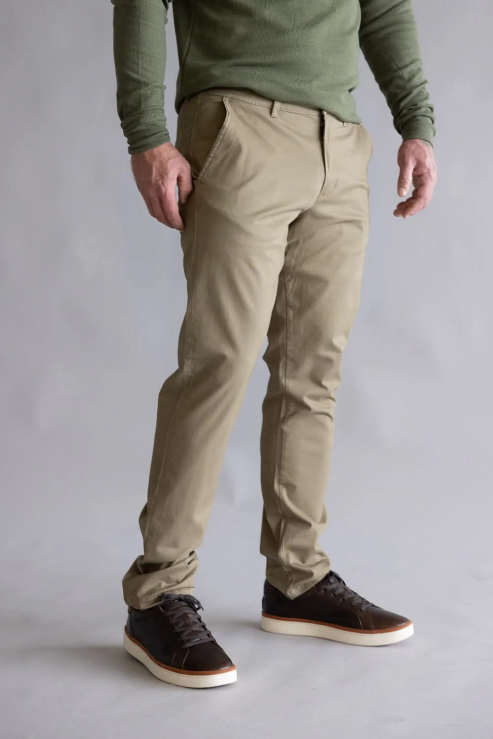 Weatherproof Vintage Leader Chino Pants for Men in Light Oak | W5S044-221LIGHTOAK - Image 2