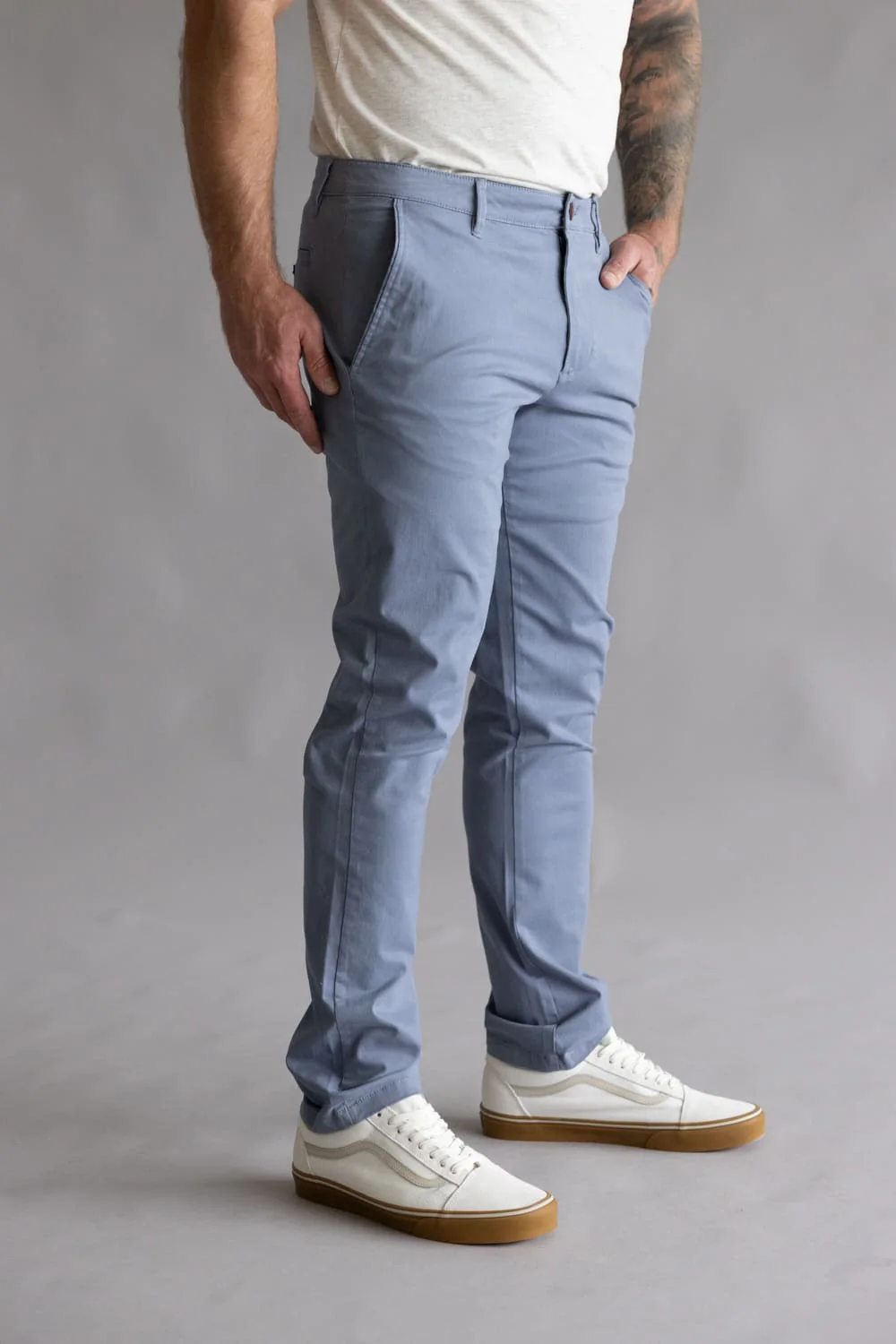 Weatherproof Vintage Leader Chino Pants for Men in River Blue | W5S044-420RIVERBLUE - Image 2