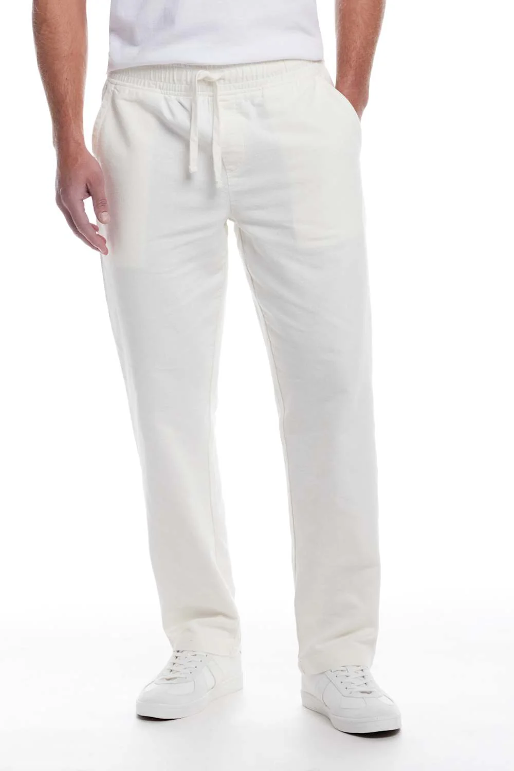 Weatherproof Vintage Linen Drawstring Pants for Men in White | S2621624GK-WHITE - Image 3