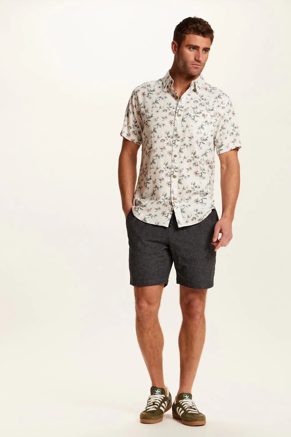 Weatherproof Vintage Linen Rayon Printed Shirt for Men in Cloud Pink | S2684669GK-CLOUDPINK - Image 4