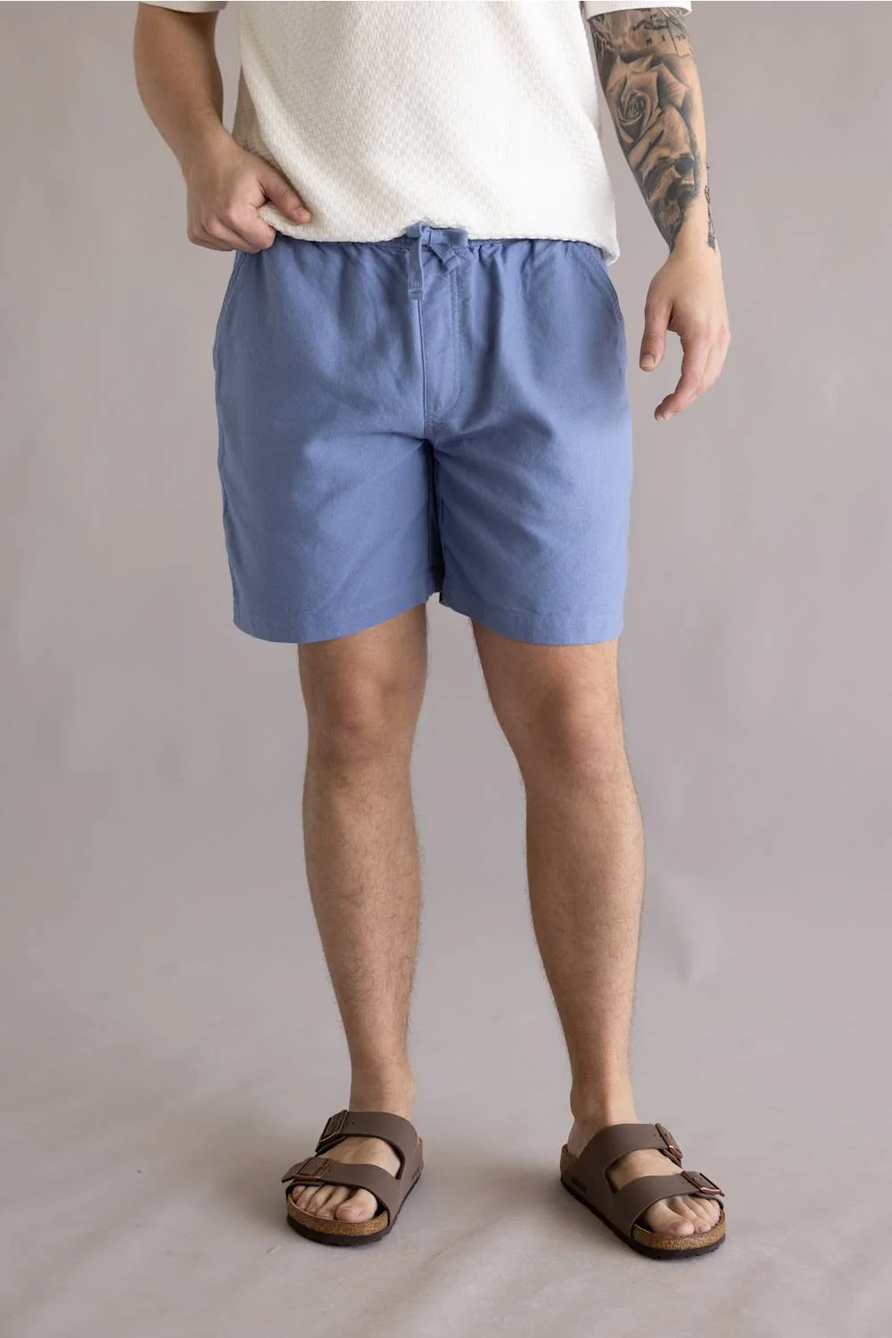 Weatherproof Vintage Linen Shorts for Men in Infinity Blue | S2622079GK-INFINITYBLUE - Image 2
