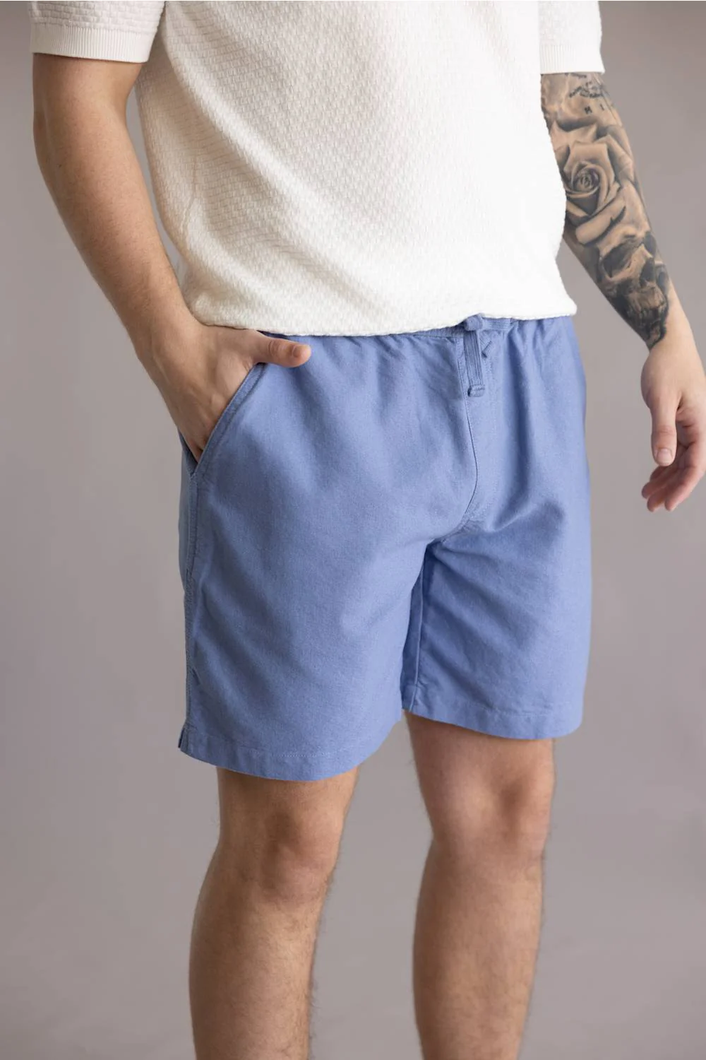 Weatherproof Vintage Linen Shorts for Men in Infinity Blue | S2622079GK-INFINITYBLUE - Image 4