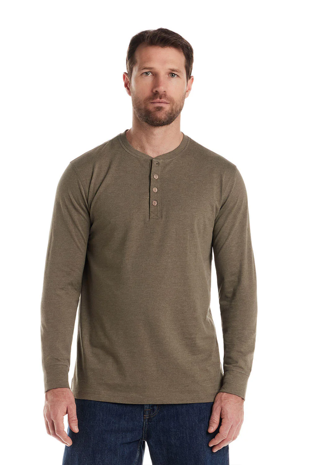 Weatherproof Vintage Long Sleeve Jersey Henley Shirt for Men