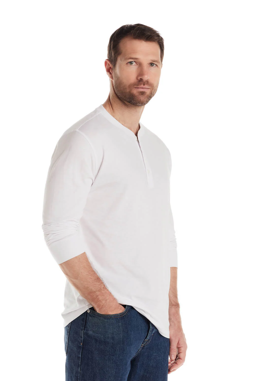 Weatherproof Vintage Long Sleeve Jersey Henley Shirt for Men - Image 3