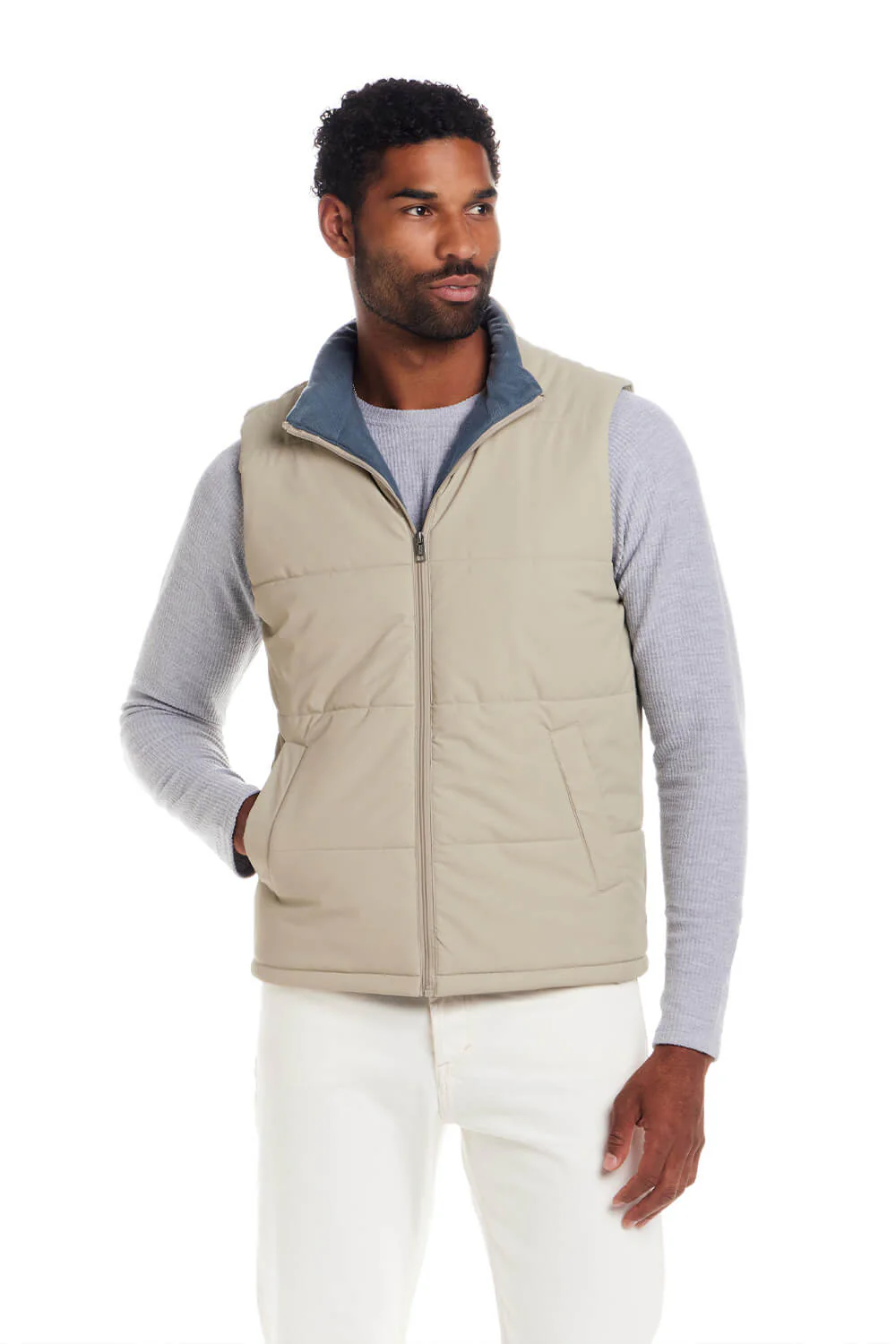 Weatherproof Vintage Matte Coasted Shell Puffer Vest for Men - Image 2