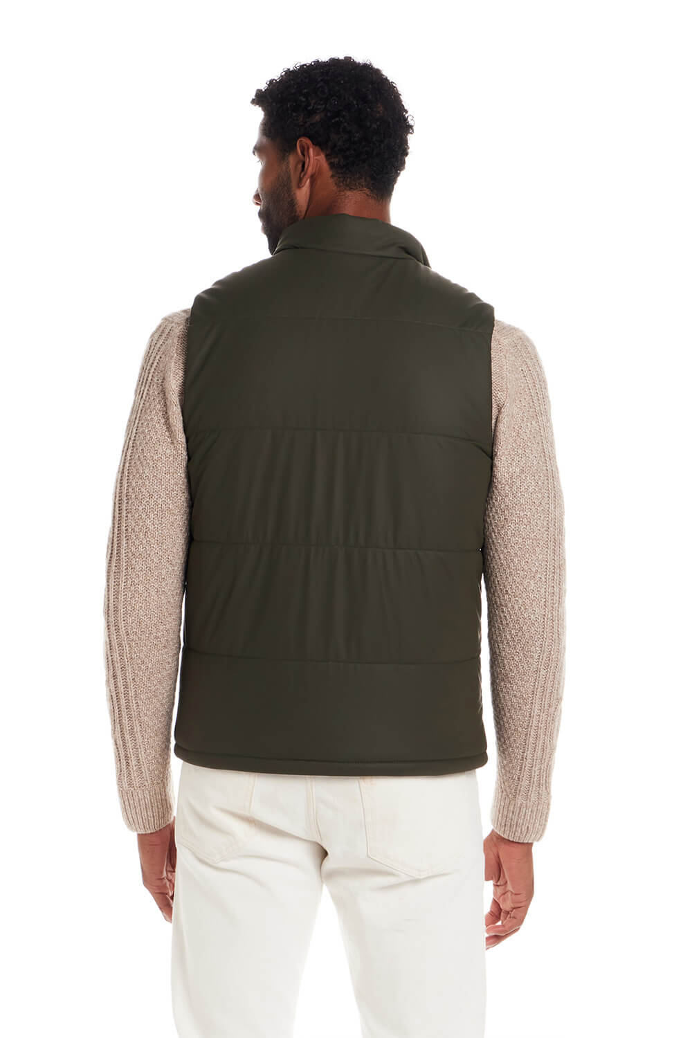 Weatherproof Vintage Matte Coasted Shell Puffer Vest for Men in Kambara Olive | F2570661GK-KAMBABAOLIVE - Image 2
