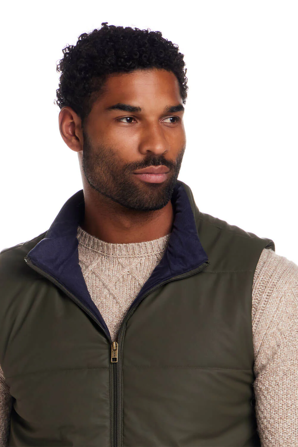 Weatherproof Vintage Matte Coasted Shell Puffer Vest for Men in Kambara Olive | F2570661GK-KAMBABAOLIVE - Image 6
