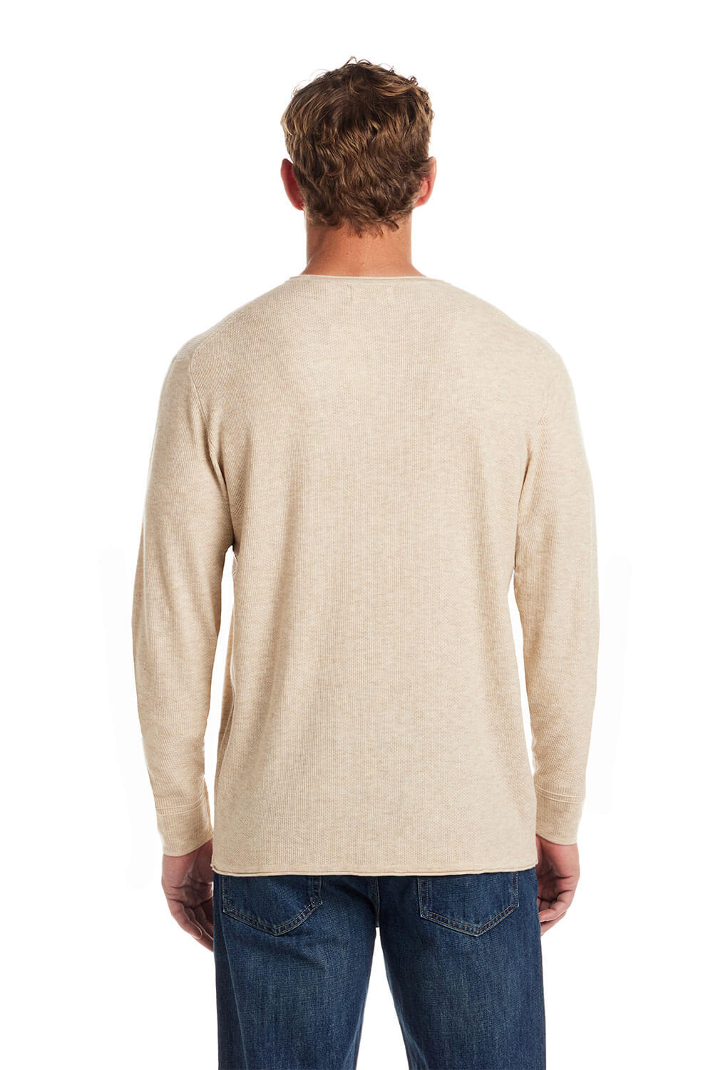 Weatherproof Vintage Merino Blend Roll Neck Sweater for Men in Oatmeal | F2540652GK-OATMEAL - Image 2