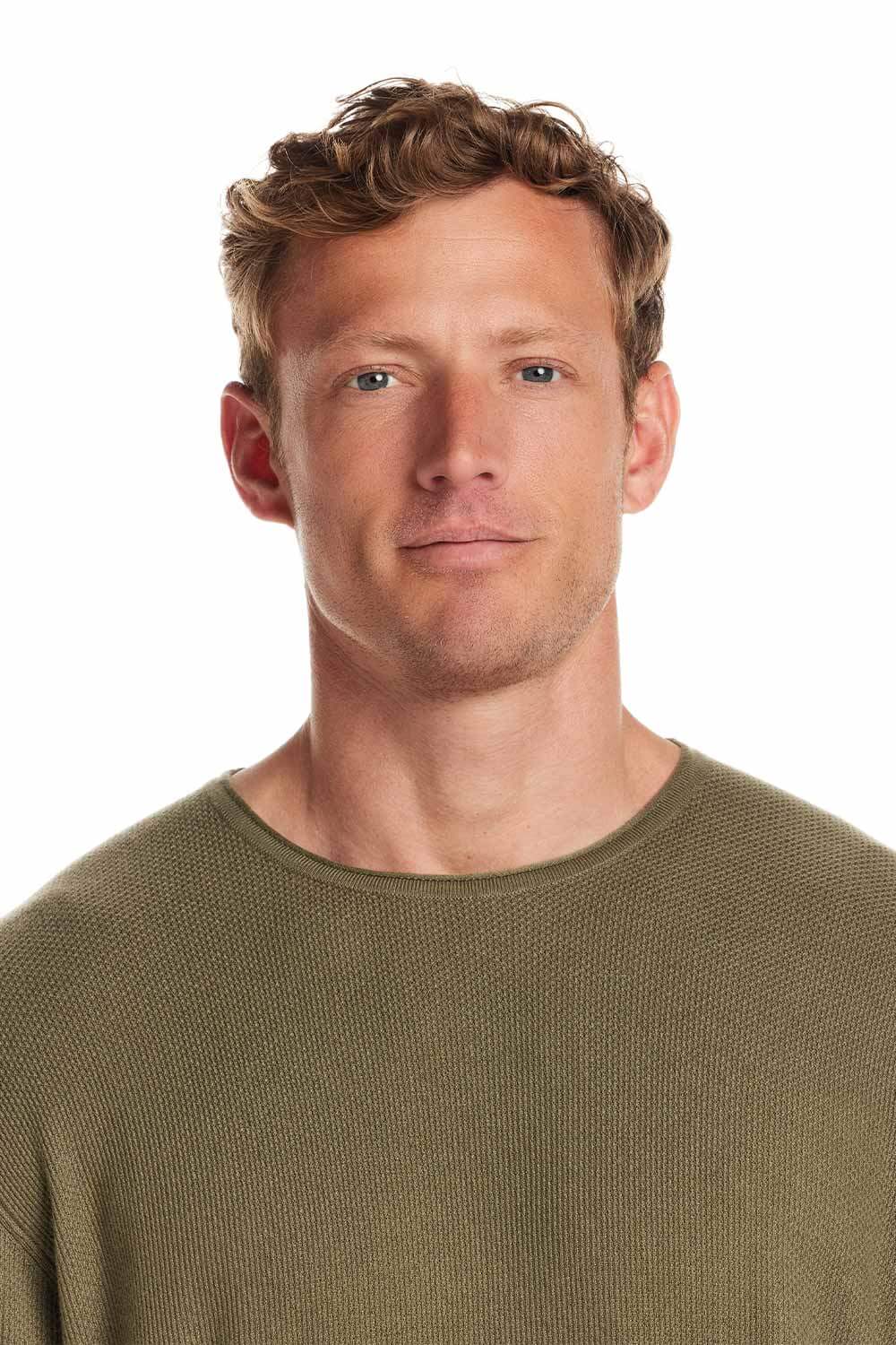 Weatherproof Vintage Merino Blend Roll Neck Sweater for Men in Tea Leaf | F2540652GK-TEALEAF - Image 4