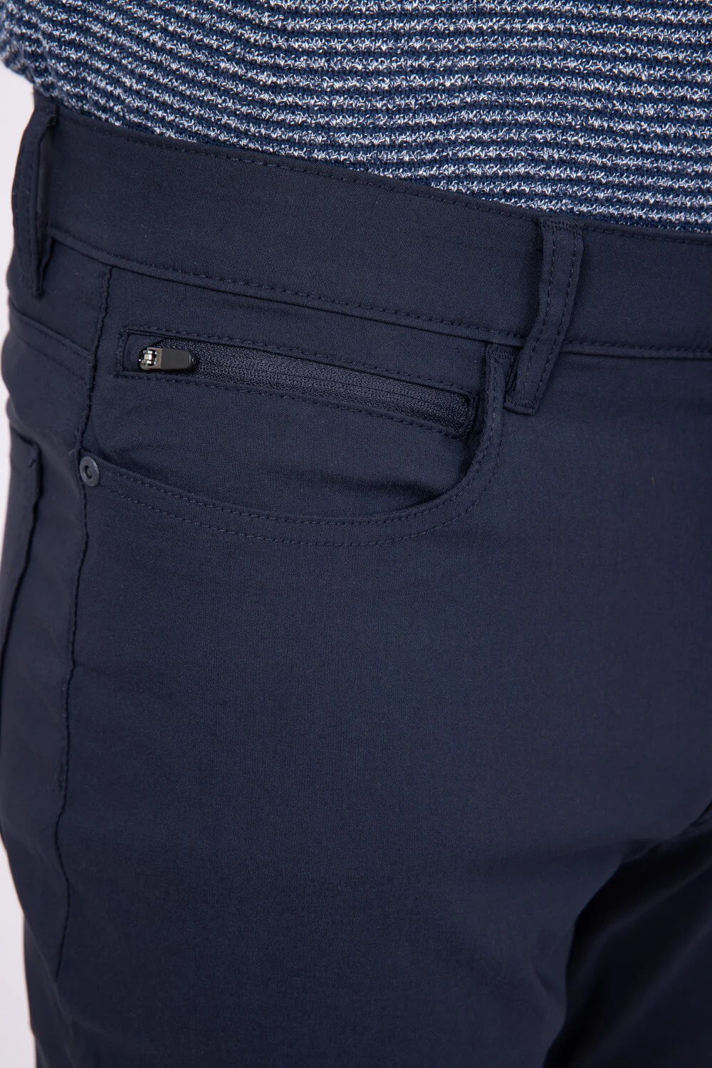 Weatherproof Vintage Momentum 5 Pocket Pants for Men in Deep Navy | W5S901-425-DPNAVY - Image 3