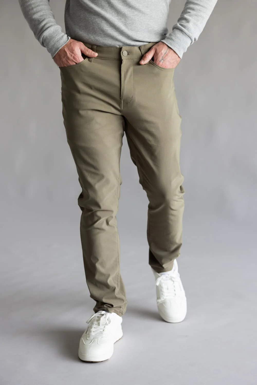 Weatherproof Vintage Momentum 5 Pocket Pants for Men in Mushroom | WS5901-239 MUSHROOM - Image 4