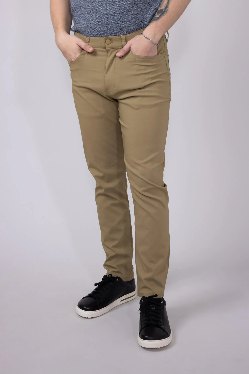 Weatherproof Vintage Momentum 5 Pocket Pants for Men in Sueded Khaki | W5S901-241-SUEDKHAKI - Image 2