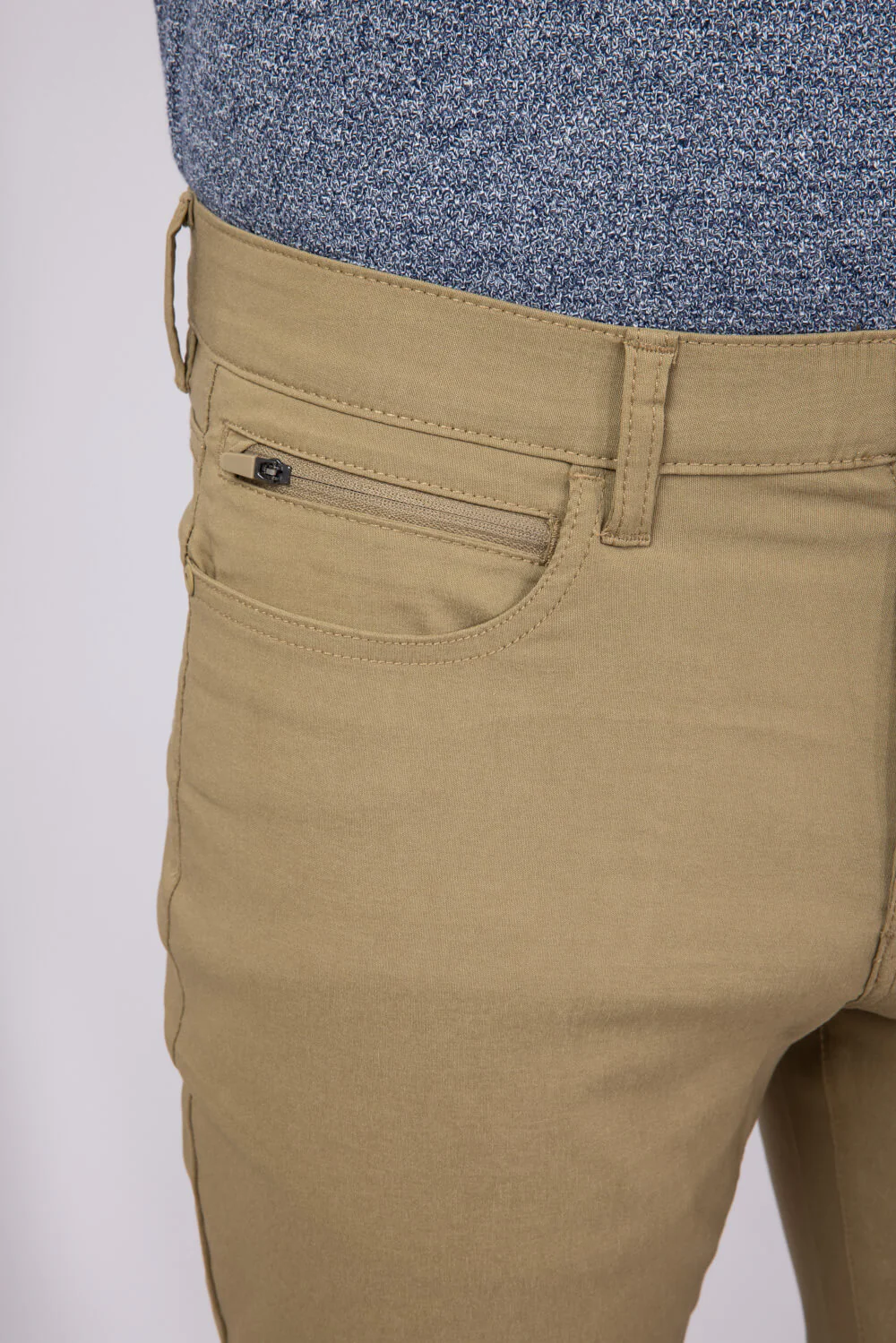 Weatherproof Vintage Momentum 5 Pocket Pants for Men in Sueded Khaki | W5S901-241-SUEDKHAKI - Image 3