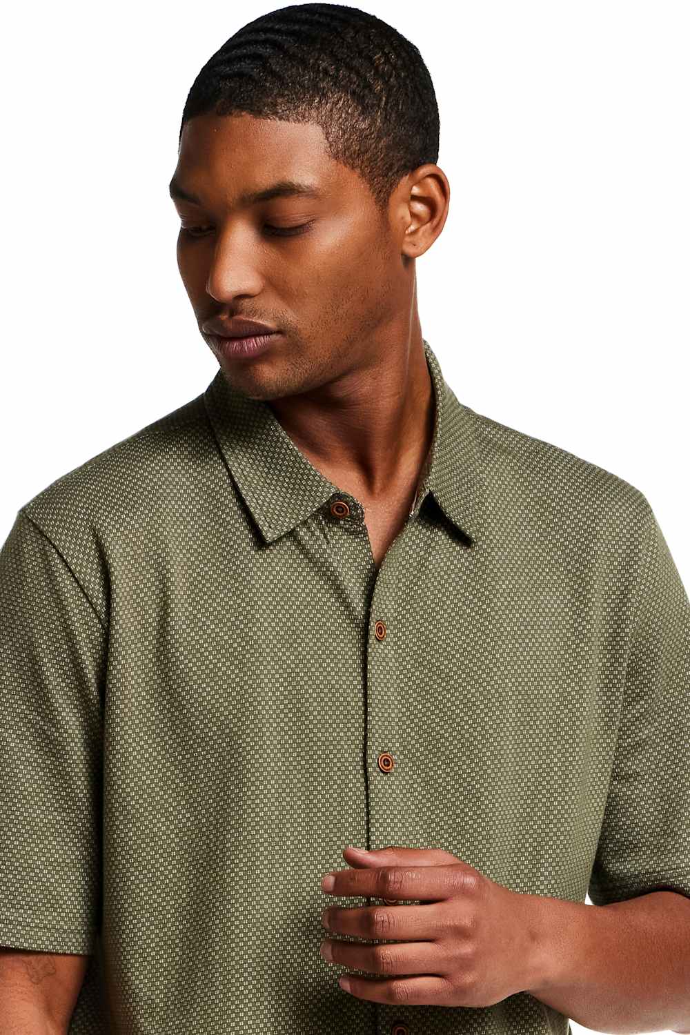 Weatherproof Vintage Neat Coat Knit Button Up Shirt for Men in Grapeleaf | S2631579GK-GRAPE LEAF - Image 2