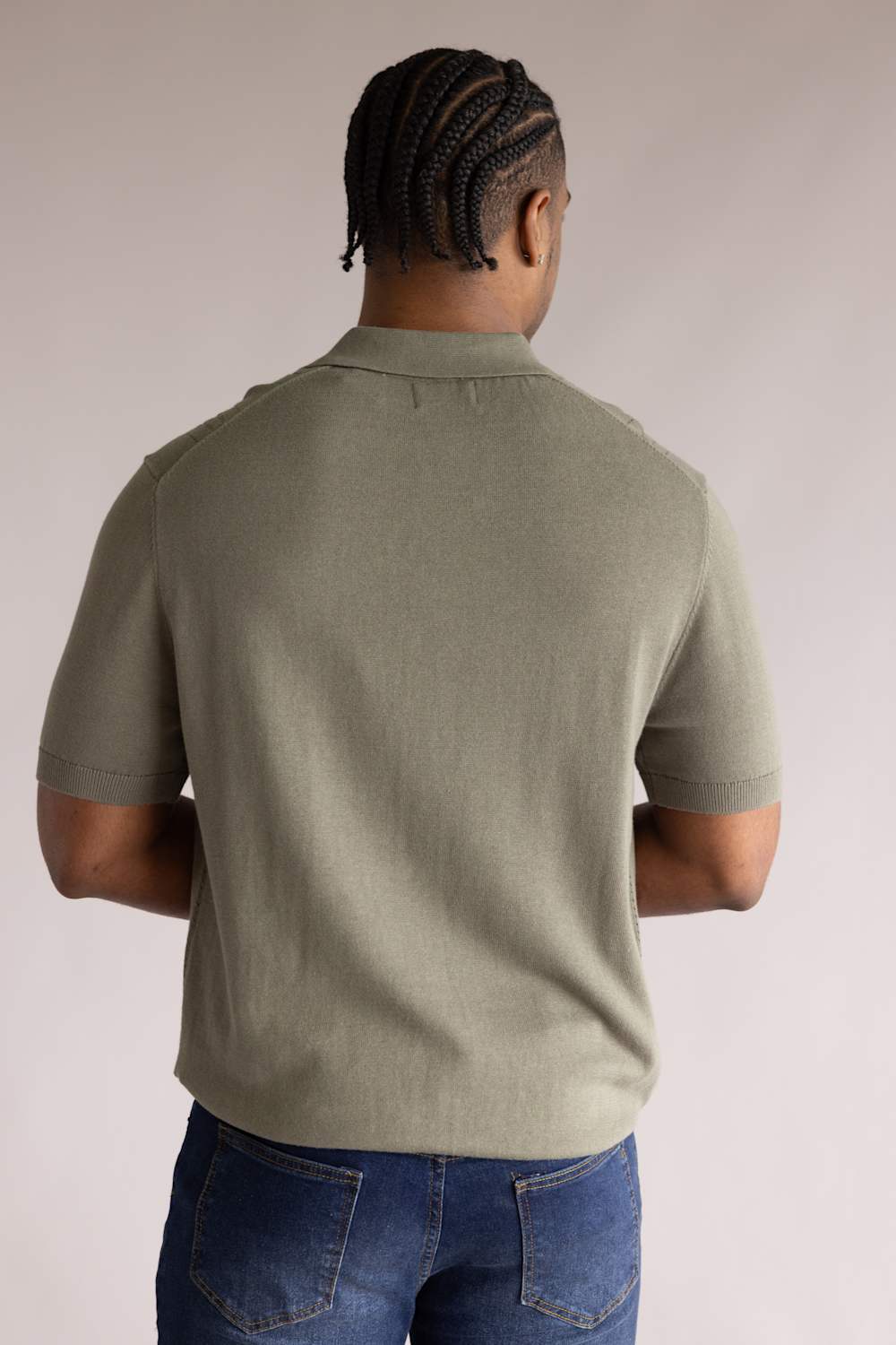 Weatherproof Vintage Pointelle Sweater Polo for Men in Grape Leaf | S2640671GK-GRAPELEAF - Image 5