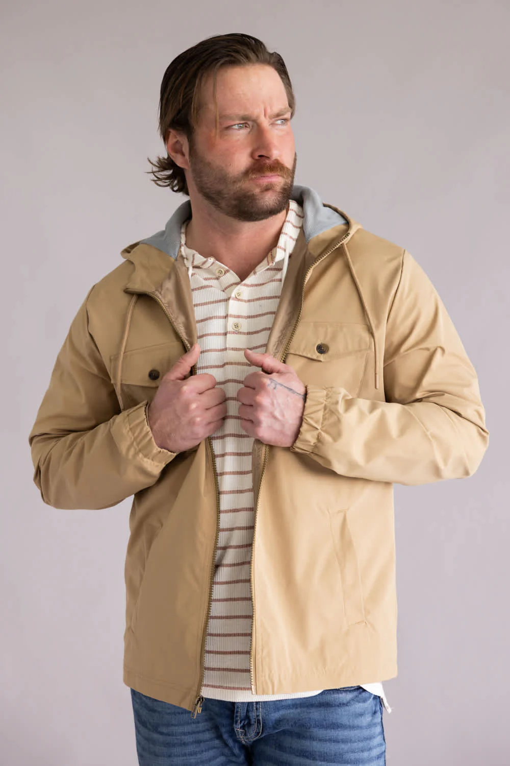 Weatherproof Vintage Poly Memory Safari Jacket for Men in Kelp | S2670554GK-KELP - Image 3