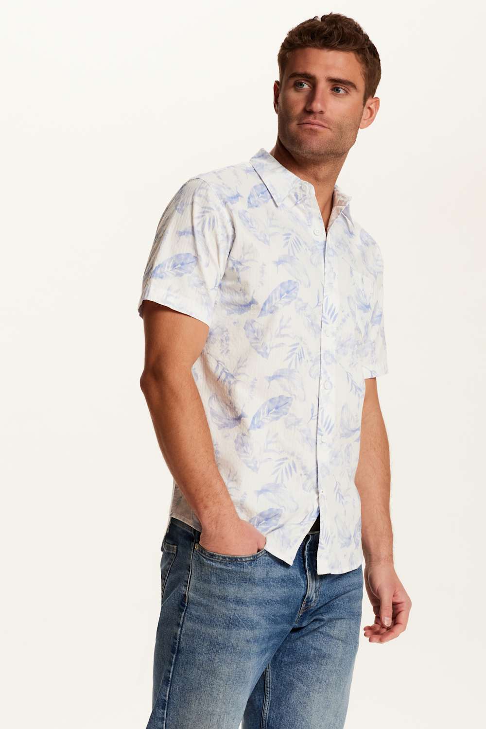 Weatherproof Vintage Seersucker Button Up Shirt for Men - Image 2