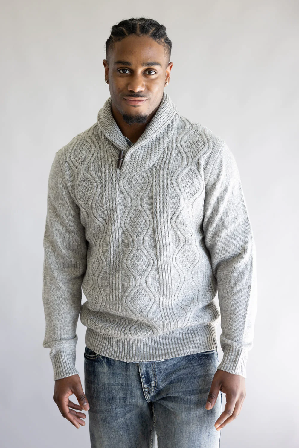 Weatherproof Vintage Shawl Collar Toggle Pullover for Men in Grey | F2540157GK-PALEGREY - Image 2