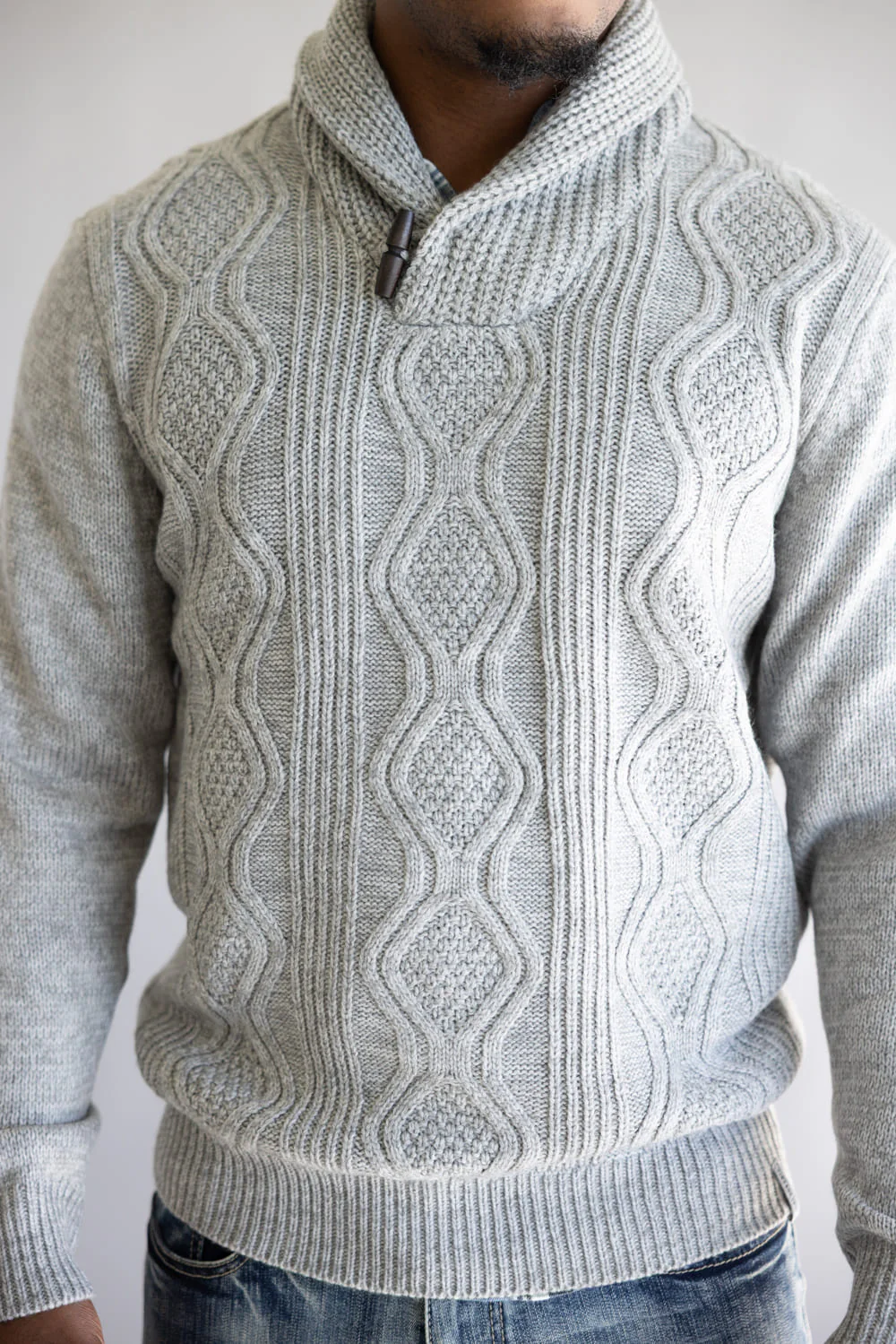 Weatherproof Vintage Shawl Collar Toggle Pullover for Men in Grey | F2540157GK-PALEGREY - Image 4