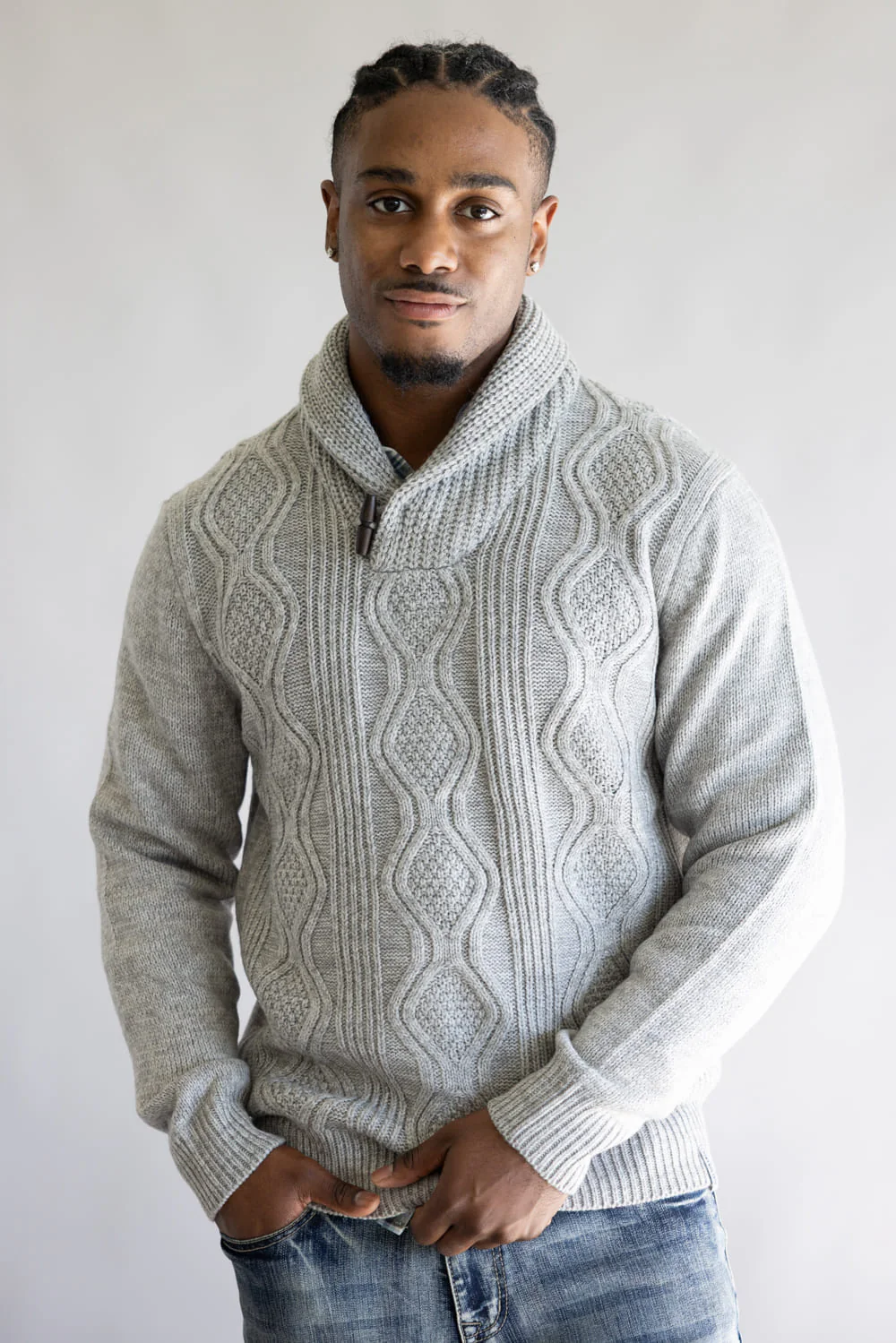 Weatherproof Vintage Shawl Collar Toggle Pullover for Men in Grey | F2540157GK-PALEGREY - Image 5