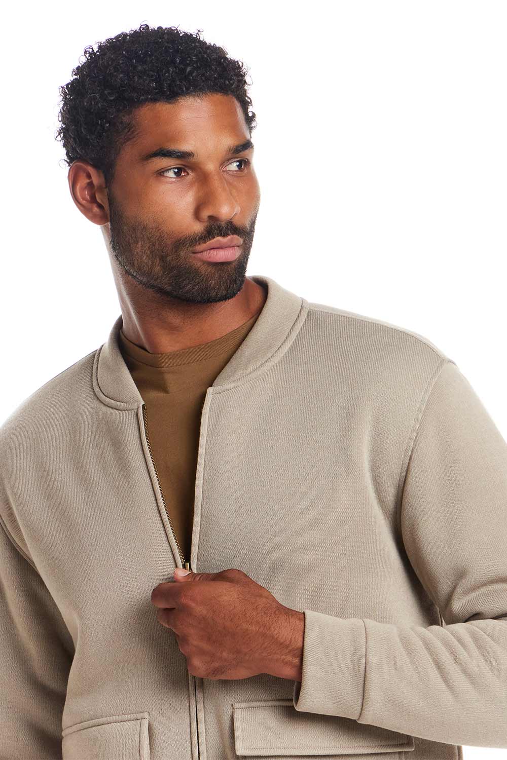 Weatherproof Vintage Sherpa Lined Bomber Jacket for Men in Abby Stone | F2531768GK-ABBEYSTONE - Image 3