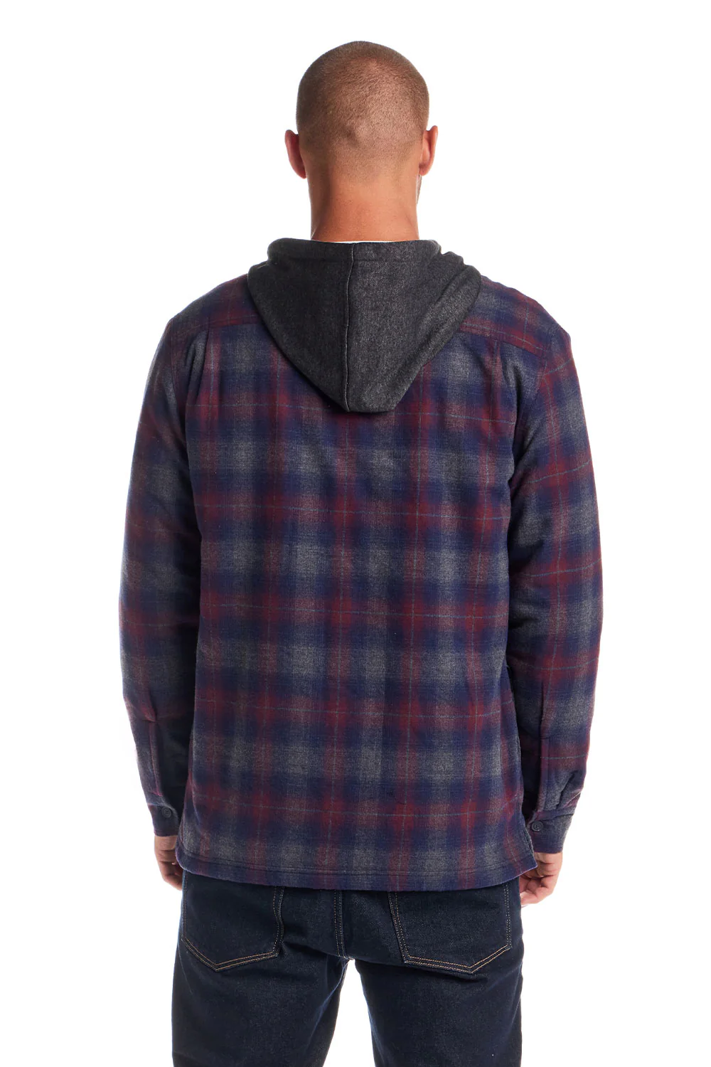 Weatherproof Vintage Sherpa Lined Hooded Shirt Jacket for Men in Inkling | F255456GK-INKLING - Image 2