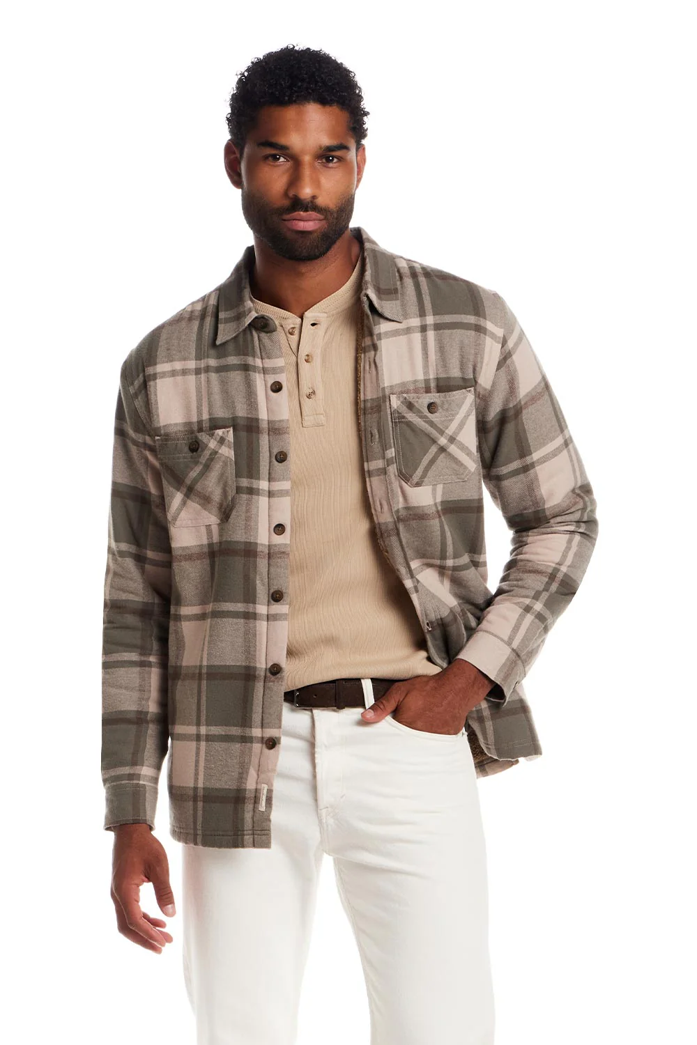 Weatherproof Vintage Sherpa Lined Shirt Jacket for Men - Image 2