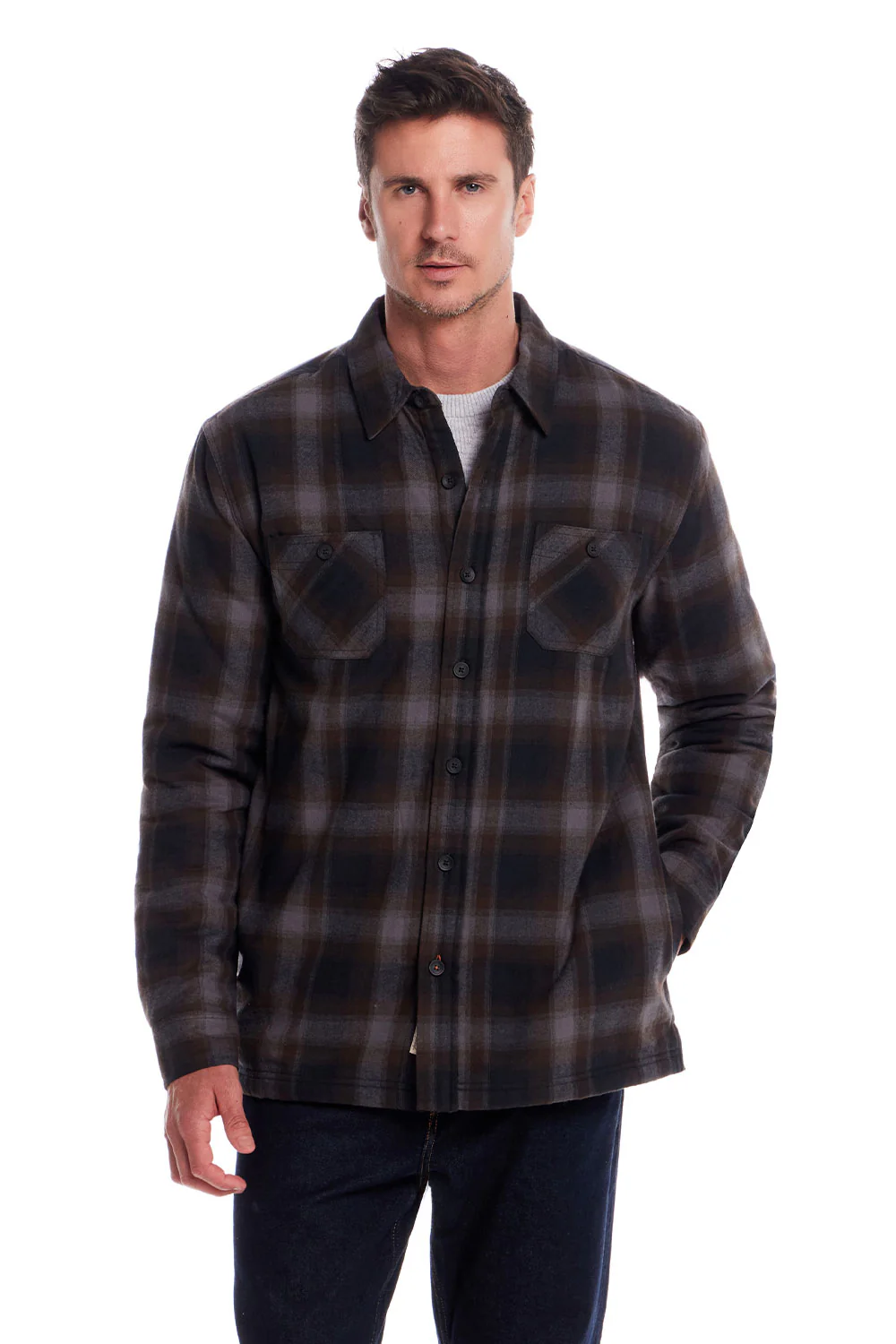 Weatherproof Vintage Sherpa Lined Shirt Jacket for Men - Image 4