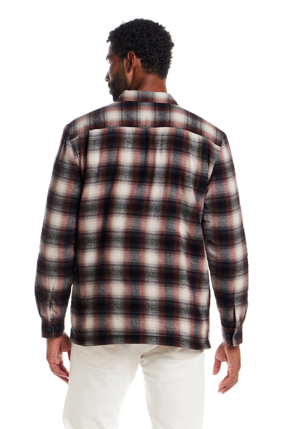 Weatherproof Vintage Sherpa Lined Shirt Jacket for Men in Merlot | F255441GK-MERLOT - Image 2