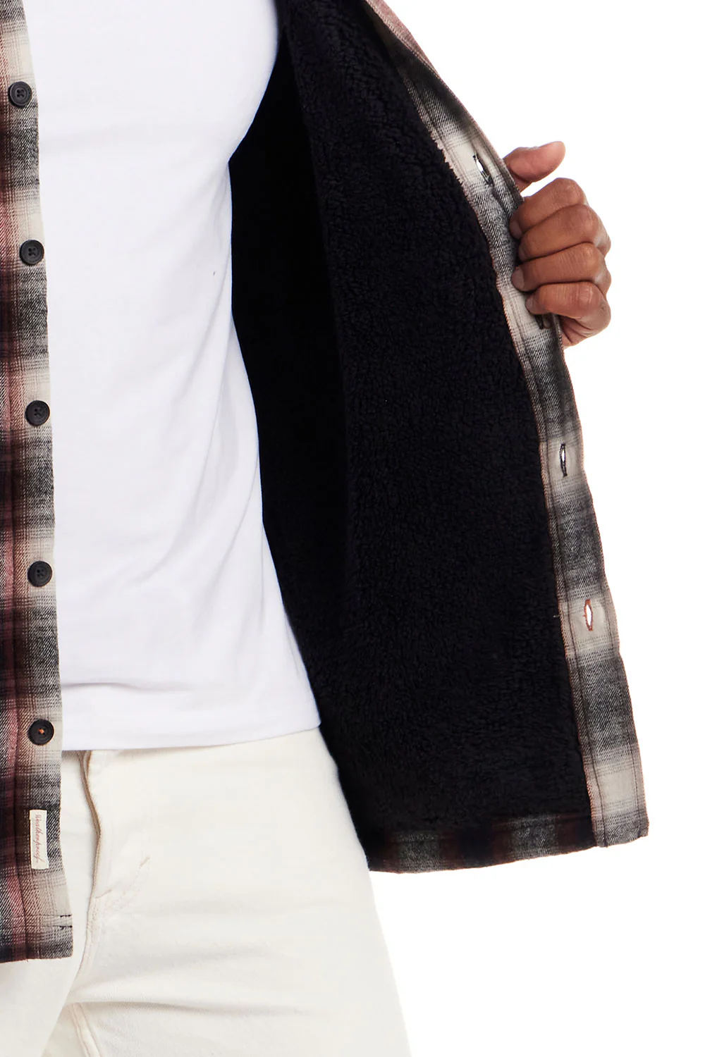 Weatherproof Vintage Sherpa Lined Shirt Jacket for Men in Merlot | F255441GK-MERLOT - Image 4