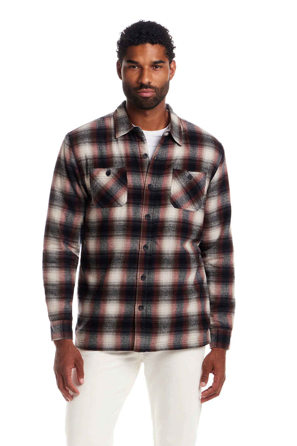 Weatherproof Vintage Sherpa Lined Shirt Jacket for Men in Merlot | F255441GK-MERLOT - Image 5