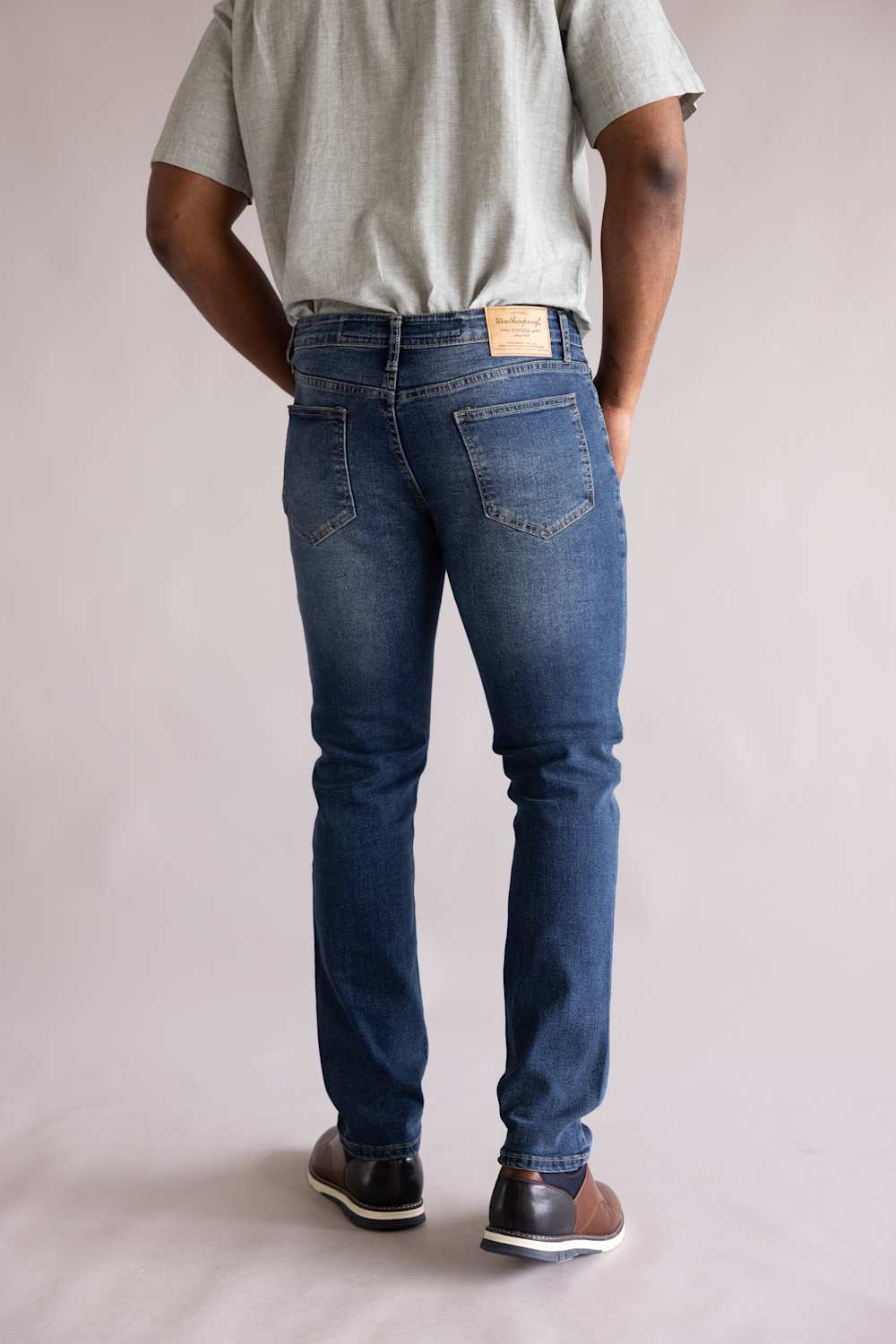 Weatherproof Vintage Slim Jeans for Men in Tidepool Tint | WP25-94SL TIDEPOOL TINT - Image 2